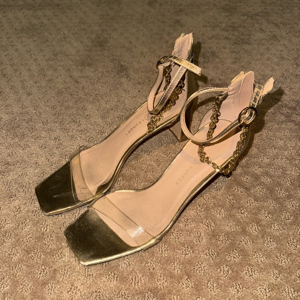 Chinese Laundry Gold Heels Ankle Strap